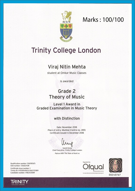 Viraj Mehta - Grade 2